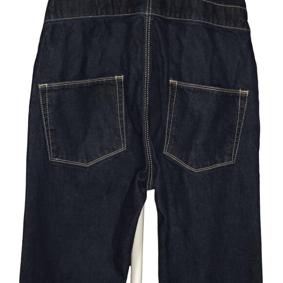 ASOS Overalls Womens 2 Blue Button Fly Denim Dark Wash - Picture 9 of 10